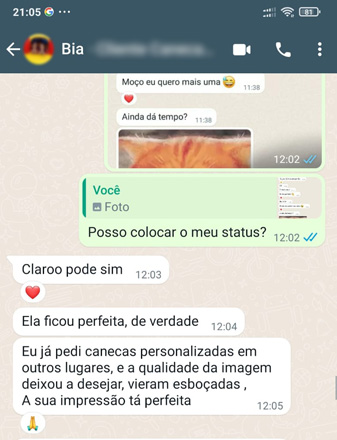 Comentário de cliente