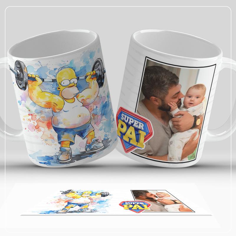 Caneca Personalizada Dia dos Pais: Super Pai Com Foto M3